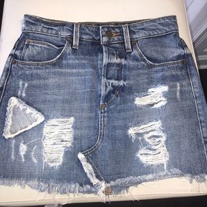 GUESS Denim ripped skirt